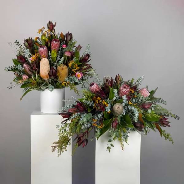 Native Flower Funeral Display